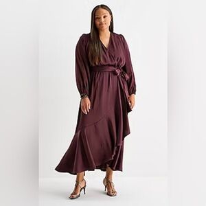 Premier deep plum Wrap Dress